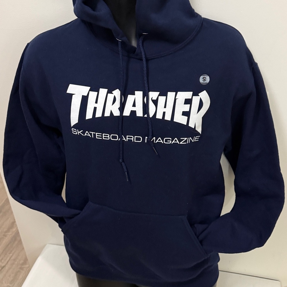 Thrasher Navy and White Hoodie